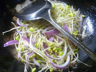Fried Soy Sprouts with Purple Onion recipe