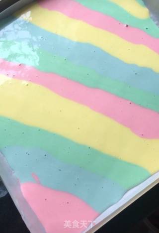 Rainbow Cake Roll recipe