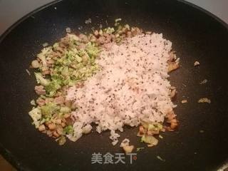 Mushroom and Lean Pork Fried Rice recipe