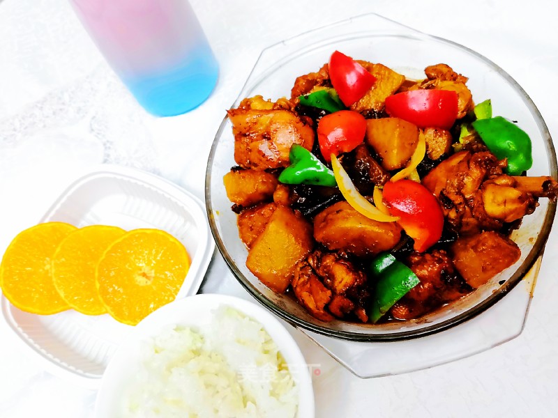 Seasonal Vegetables and Beautiful Chicken Drumsticks Stewed with Mushrooms~ recipe