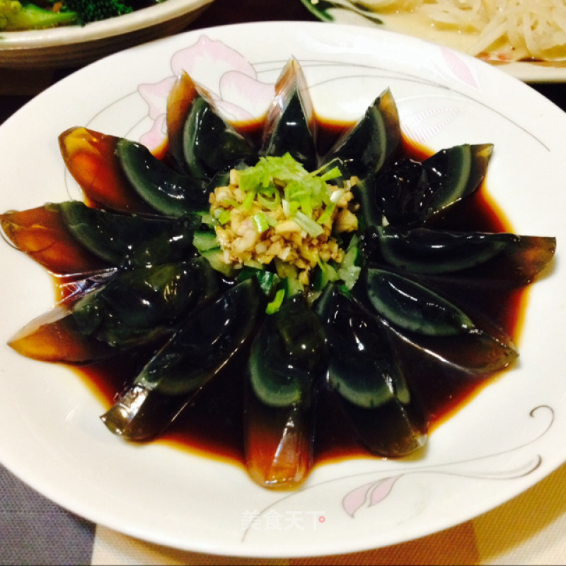 Preserved Egg Cucumber Salad recipe