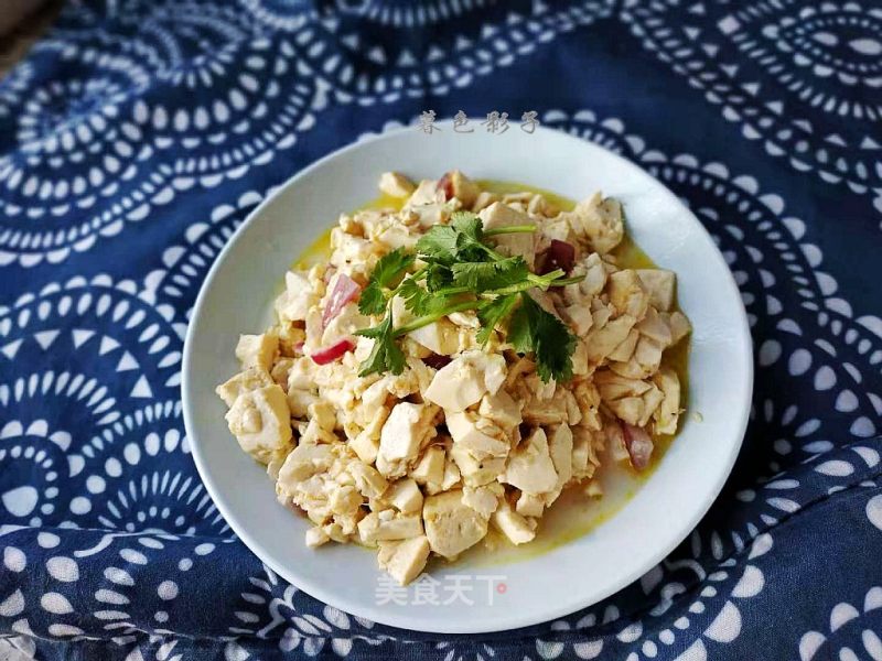 Stir-fried Tofu with Shrimp Skin recipe