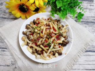 #凉菜# Chopped Pepper with Double Mushrooms recipe