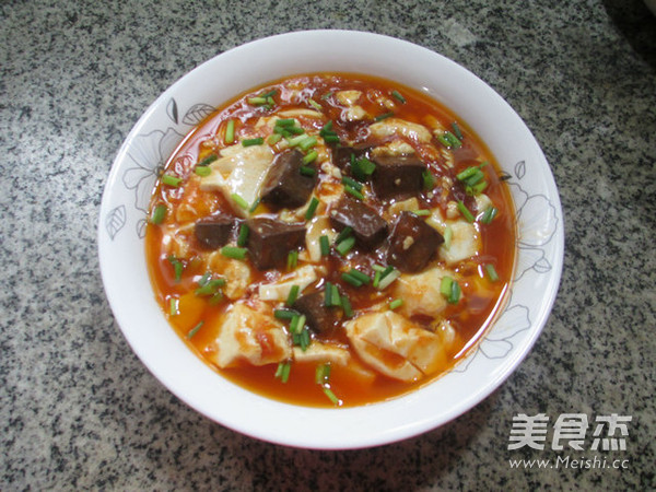 Spicy Duck Blood Tofu Soup recipe