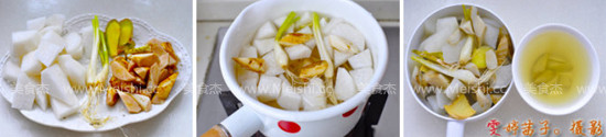 Burdock, Ginger, Green Onion and White Radish Water recipe