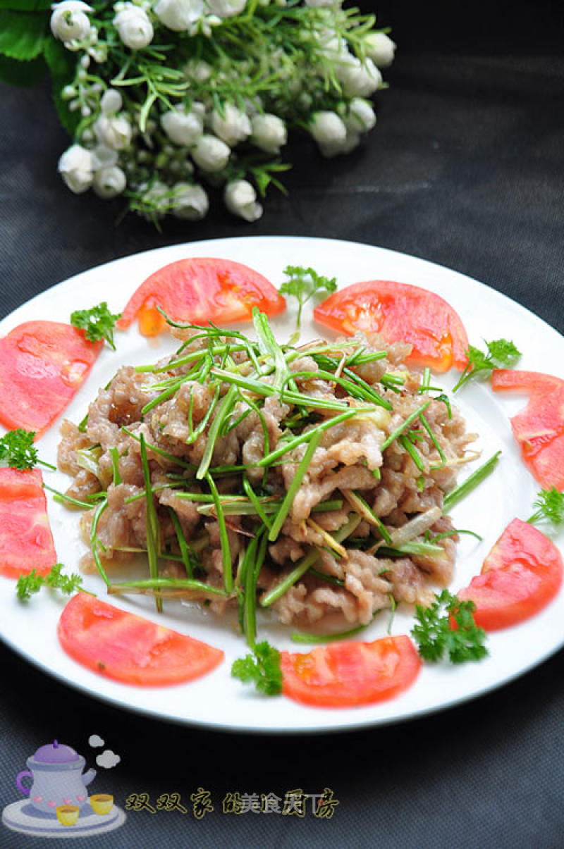 【lu Cai】——stir-fried Pork Loin with Coriander recipe