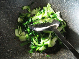 Stir-fried Old Tofu with Salted Duck and Green Vegetables recipe