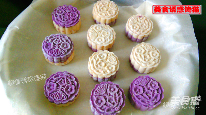 Two-color Purple Sweet Potato Glutinous Rice Cake recipe