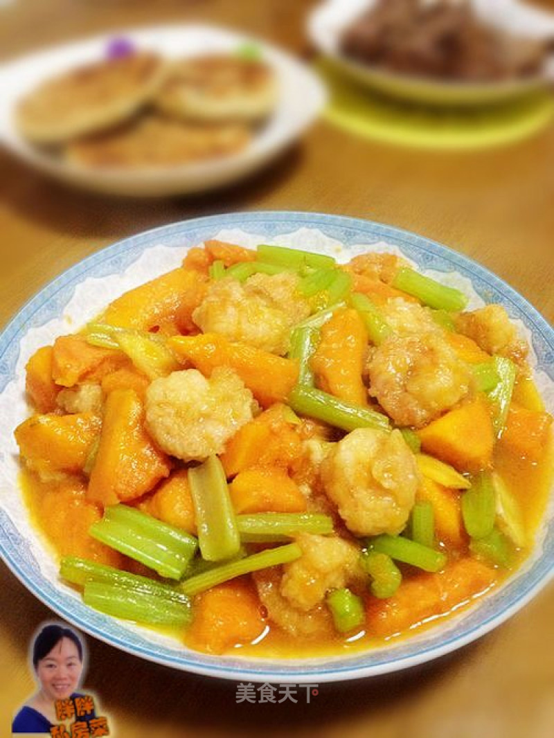 Papaya, Celery and Shrimp recipe