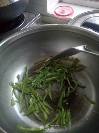 Stir-fried Bean Curd with Green Pepper (quick Cooked Vegetable) recipe