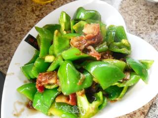 Stir-fried Green Peppers with Bacon recipe