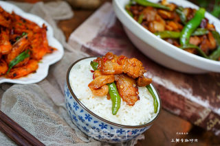 Stir-fried Pork with Watercress and Green Pepper recipe