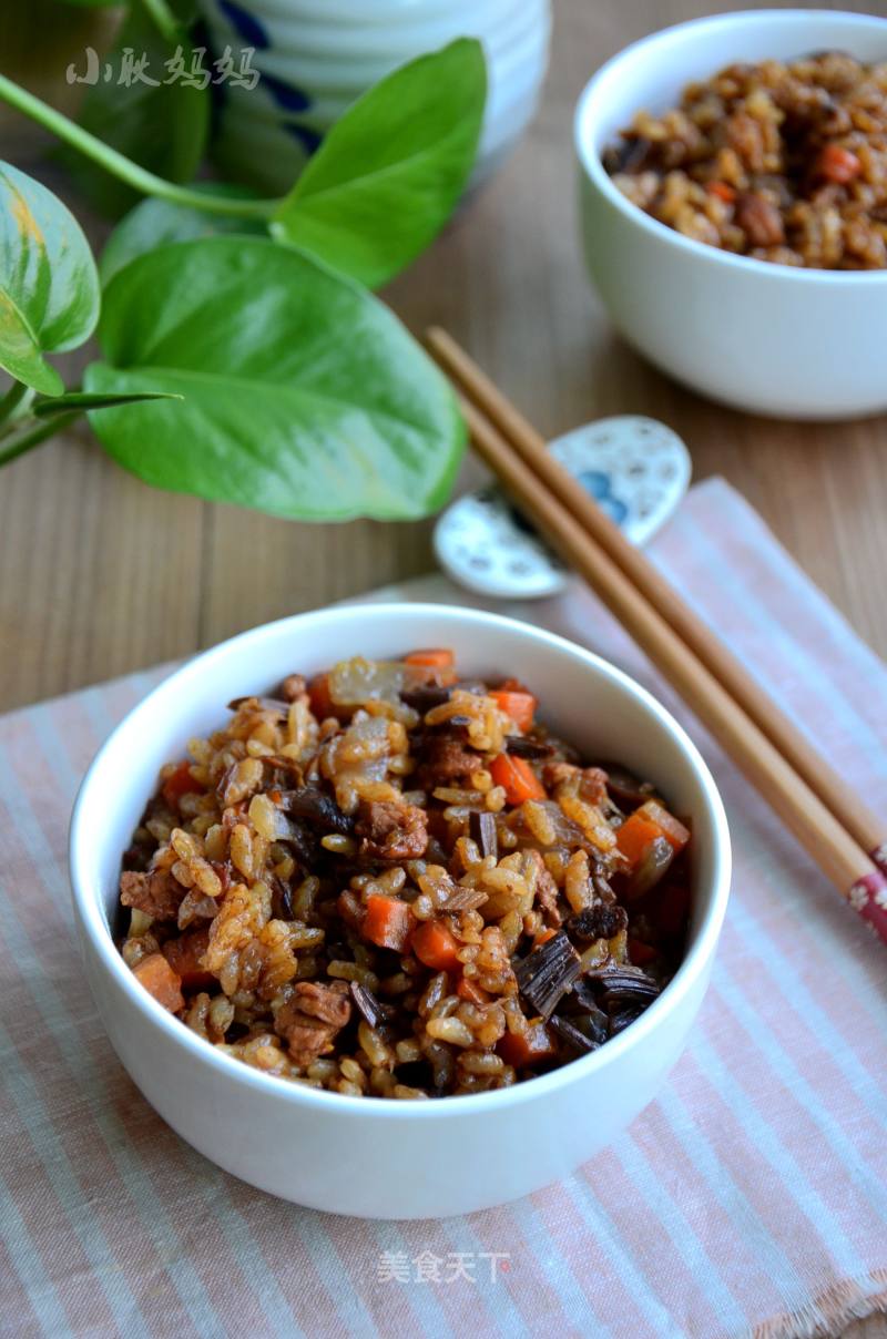 Lean Pork Rice with Tea Tree Mushroom
