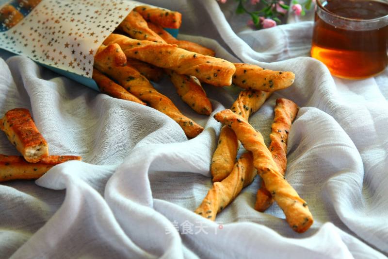 #aca Fourth Session Baking Contest# Making Pornographic Bread Sticks with Black Sesame Seeds recipe