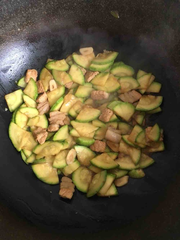 Zucchini Fried Pork recipe