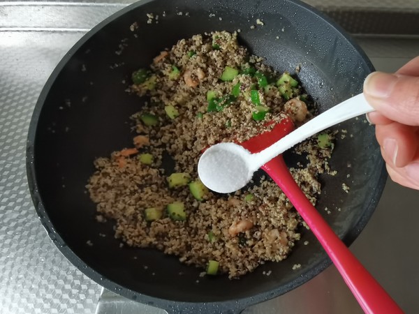 Walnut Oil Quinoa Shrimp Fried Rice recipe