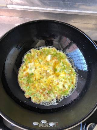 Spicy Shrimp Egg Pancake recipe