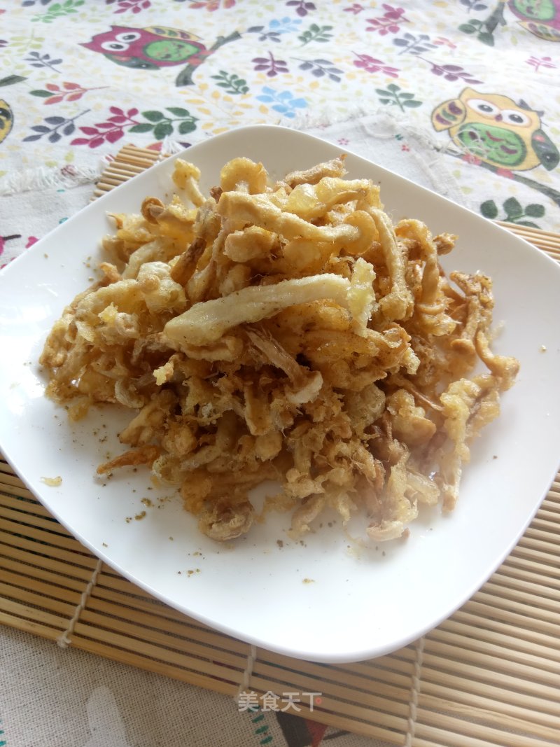 Mother's Taste Fragrant Fried White Jade Mushroom recipe