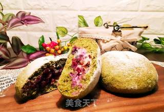 Blueberry Cheese Matcha Whole Wheat Bag recipe