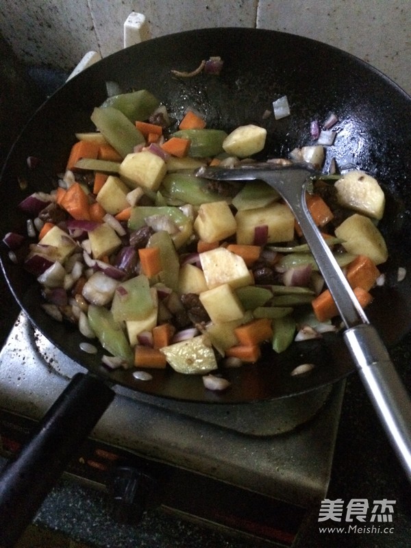 Vegetable Beef Stew Rice recipe