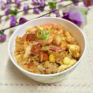 Fried Rice with Shrimp and Egg recipe