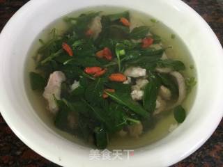 #春食野菜香#pig Liver and Wolfberry Vegetable Soup recipe