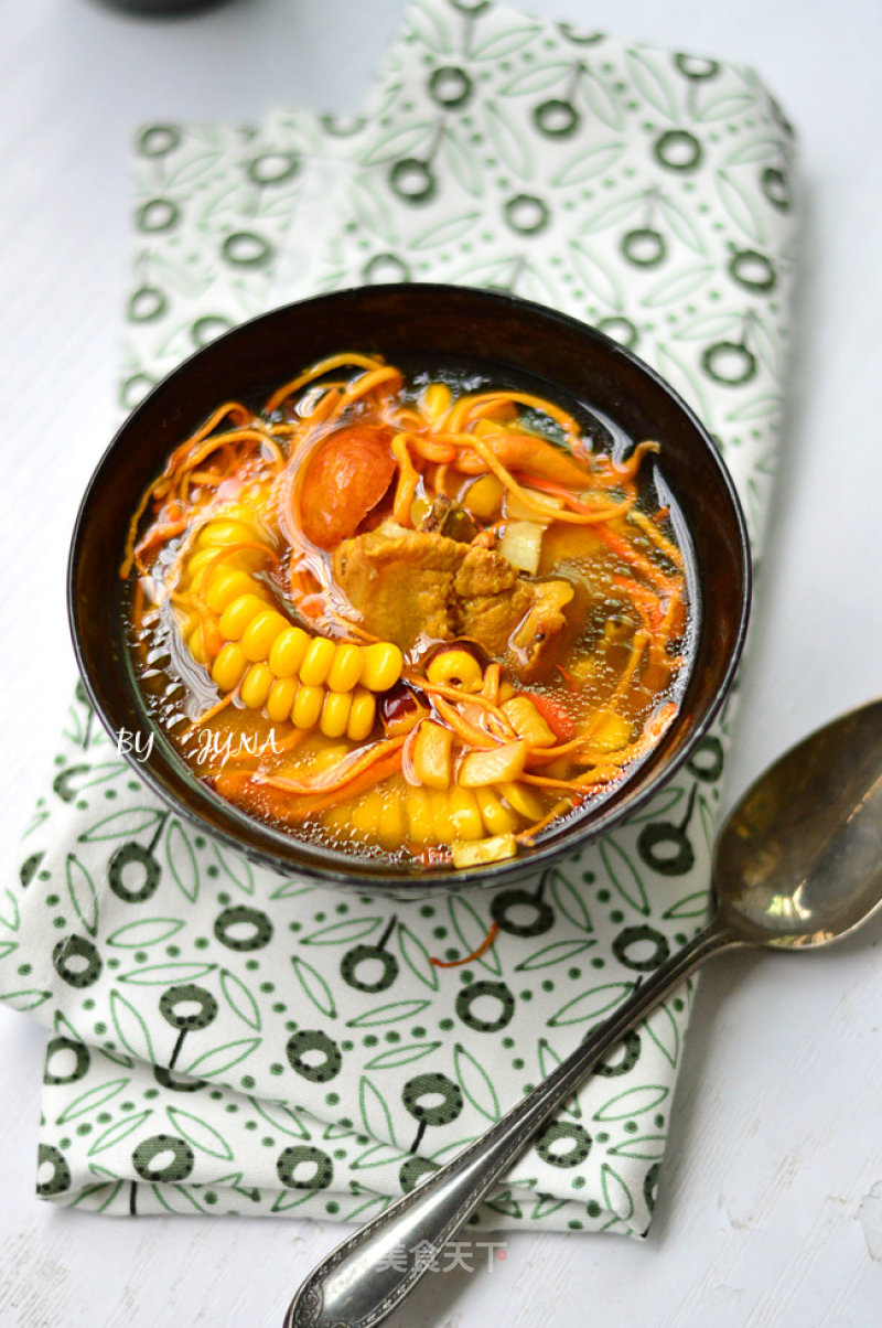 Cordyceps Scallop Corn Soup recipe