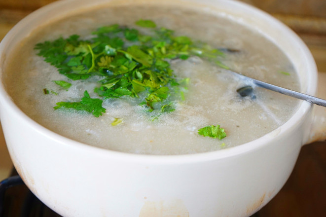 Congee with Scallops, Preserved Egg and Lean Meat recipe