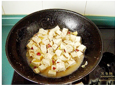 Tofu with Shrimp Paste in Red Oil recipe