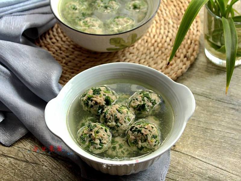 Spinach Balls in Clear Soup recipe