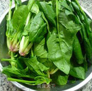 Stir-fried Spinach with Lean Pork recipe