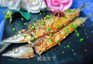Fried and Braised Saury recipe