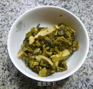 Fried Bamboo Shoots and Pickled Vegetables with Grilled Bran recipe