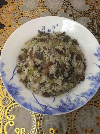 Fried Beef Rice with Sauerkraut recipe