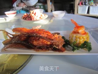 Dry Fried Crispy Fish with Horseshoe Corn Shrimp recipe