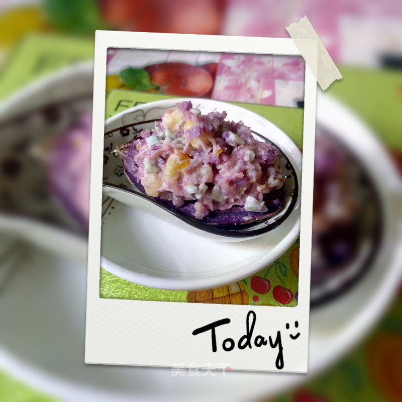 Purple Potato Salad Boat recipe