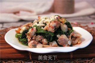 Clams Mixed with Spinach recipe
