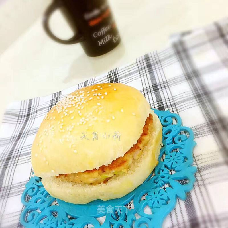 #trust之美#black Pepper Chicken Burger recipe