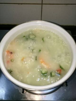 Summer Lazy Meal #okra Shrimp Porridge recipe