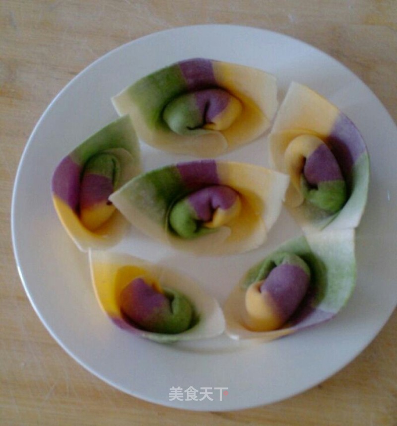 Multicolored Wontons recipe