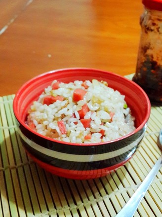 Fried Rice with Ham and Seafood recipe