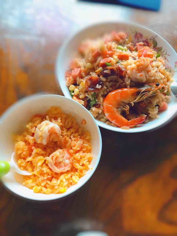 Assorted Fried Rice with Shrimps~ recipe