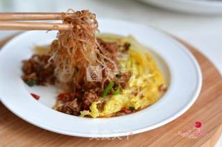 Microwave Version of Minced Pork Vermicelli Baby Dish recipe