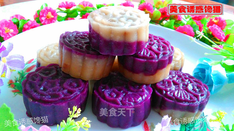 Two-color Purple Sweet Potato Glutinous Rice Cake