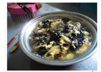 Seaweed and Mustard Egg Drop Soup recipe