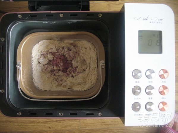 Purple Sweet Potato and Red Bean Paste Toast recipe