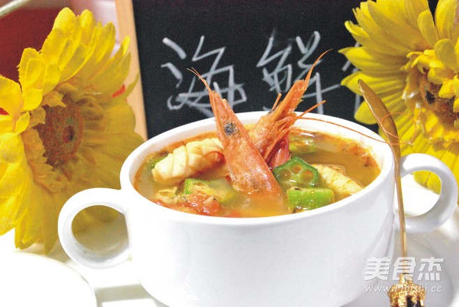 Saffron Flavored Seafood Soup recipe