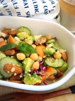 Quinoa Reduced Fat Salad [end of Mix and Match] recipe