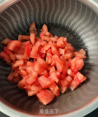 Tomato Minced Meat Mixed with Udon recipe