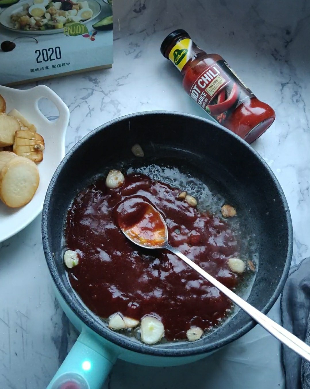Pleurotus Eryngii in Tomato Hot Sauce recipe